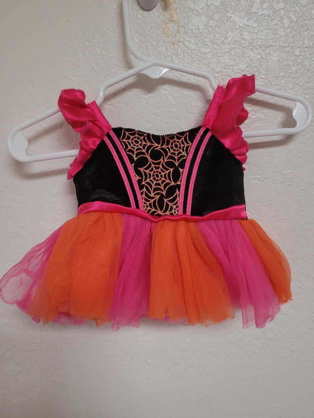 Build-A-Bear Pink & Orange Spiderweb Tutu Costume